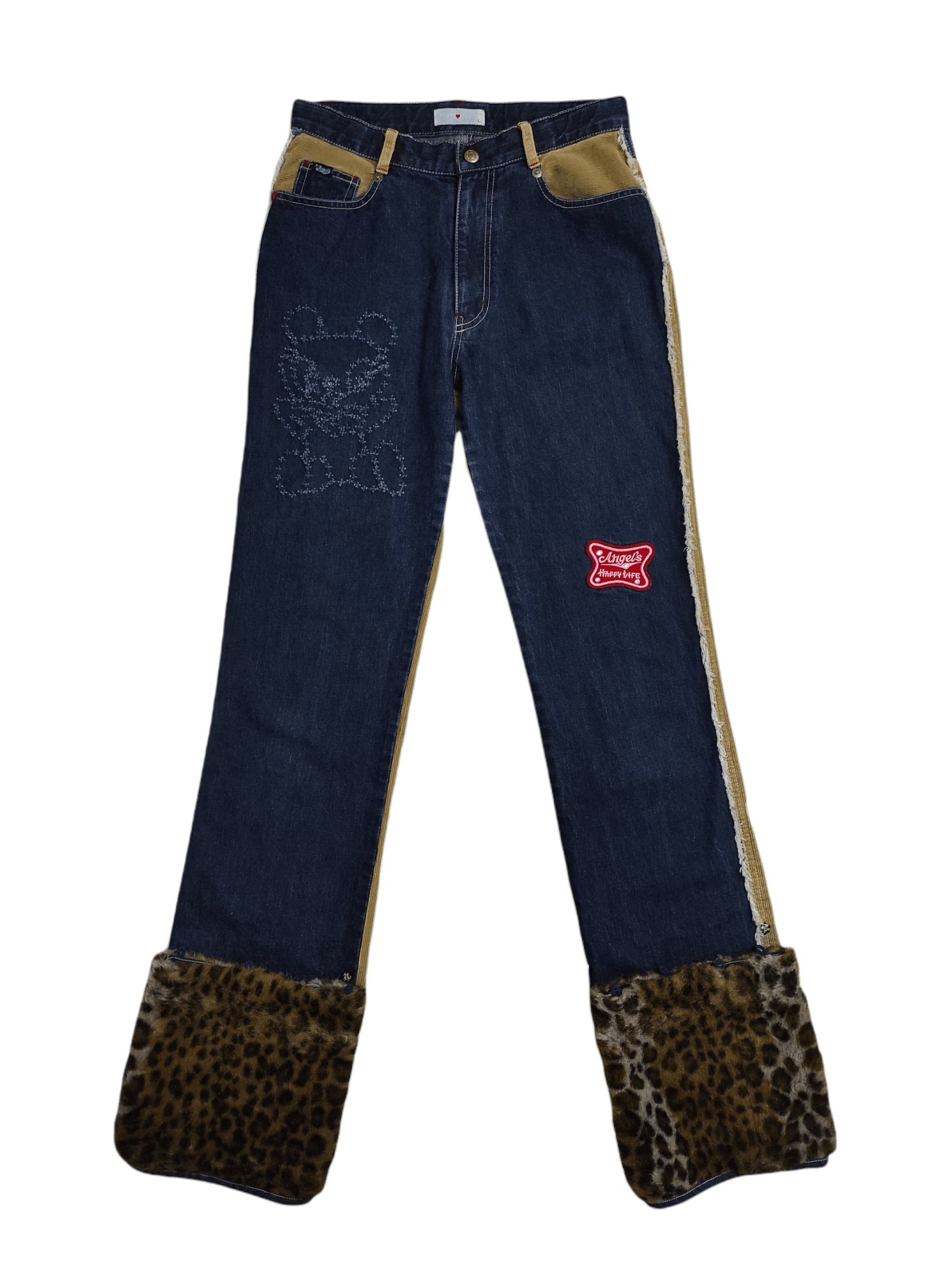 Angel Blue ANGEL BLUE hybrid jeans with detachable ankle leopard fur Size 27" / US 4 / IT 40 - 3 Thumbnail