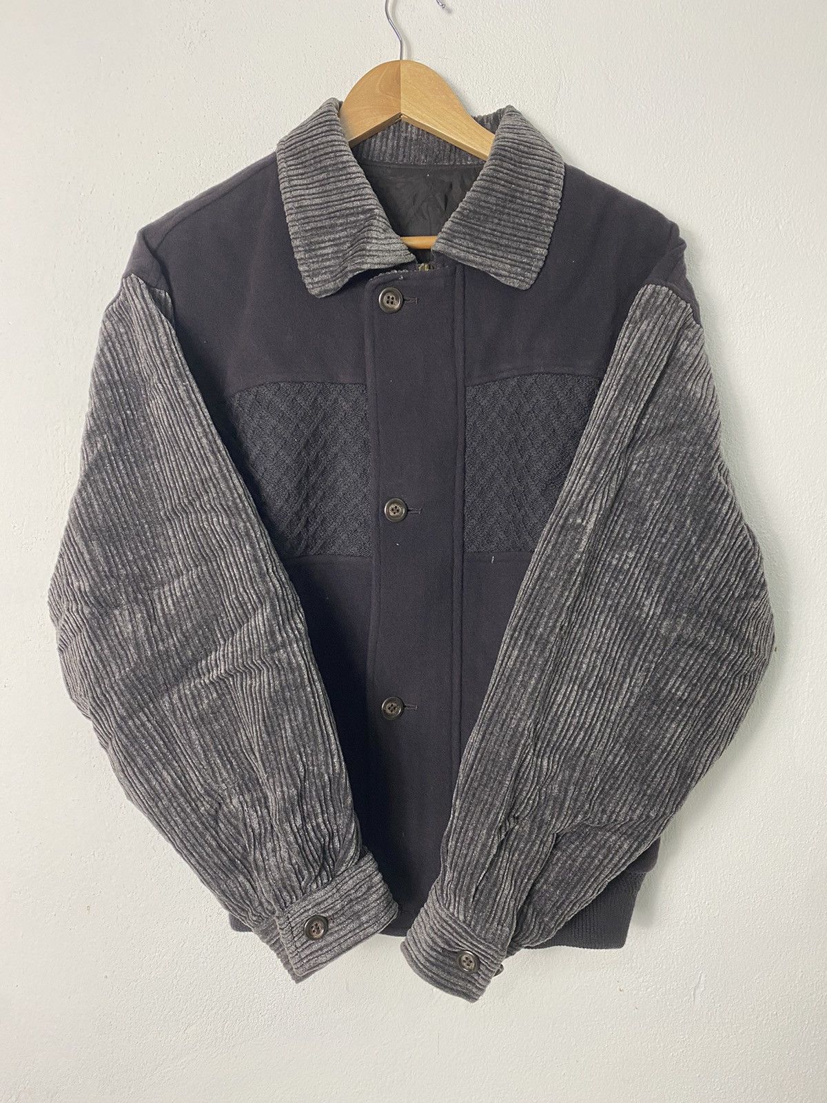 Balenciaga 💥Last Drop💥Balenciaga Bomber Corduroy Wool & Knit Jacket Size US M / EU 48-50 / 2 - 9 Thumbnail