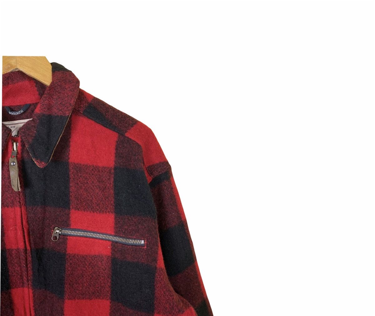 Woolrich Woolen Mills Vintage 80s Woolrich Wool Fleece Jacket Size US L / EU 52-54 / 3 - 3 Thumbnail