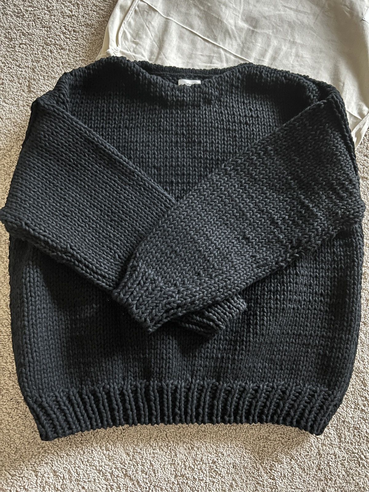 visvim AMPLUS BOATNECK HAND-KNIT 3 black - トップス