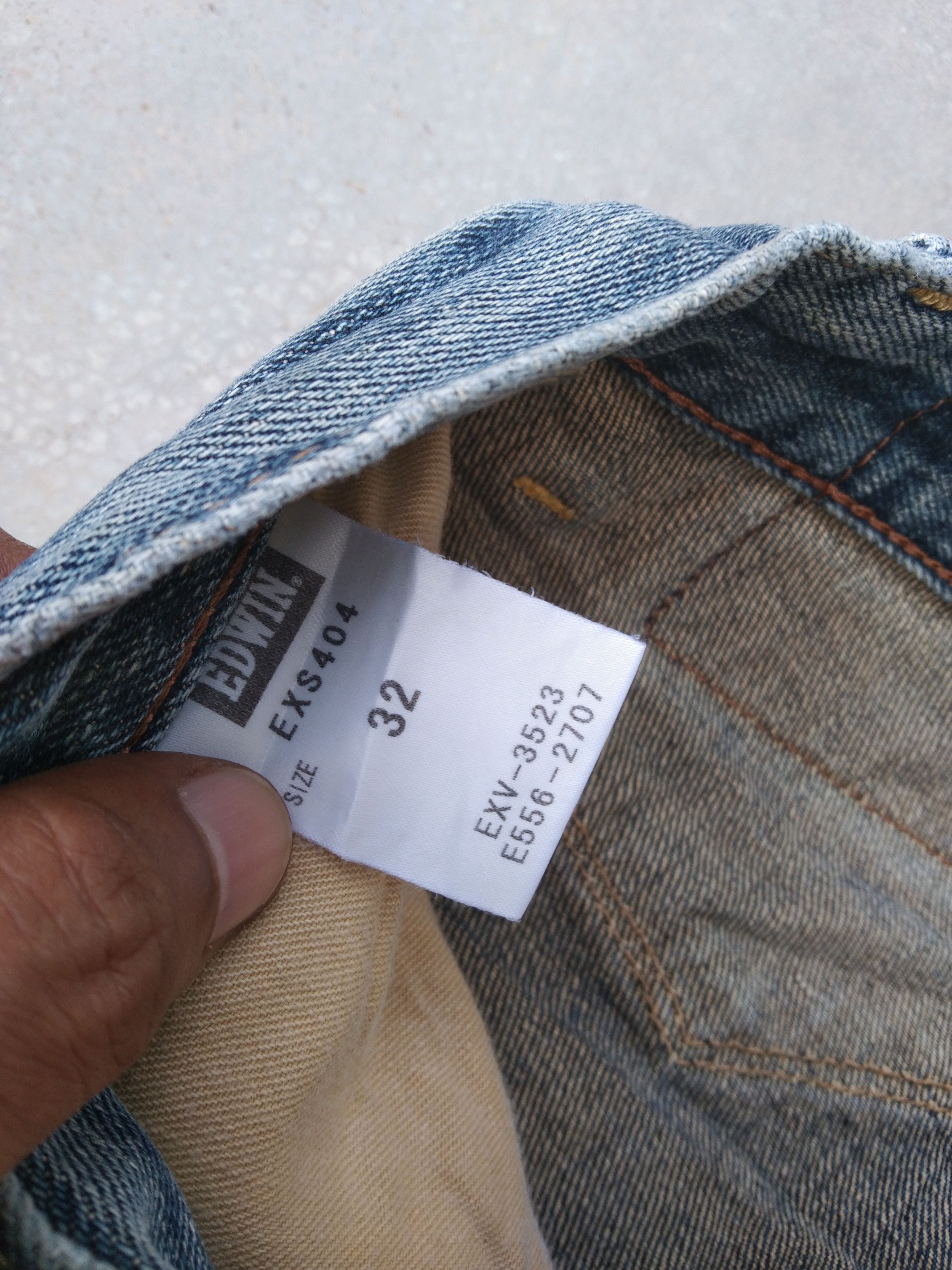 Japanese Brand Vintage Distressed Edwin Faded blue Straight Leg Jeans 32x30 Size US 32 / EU 48 - 7 Thumbnail