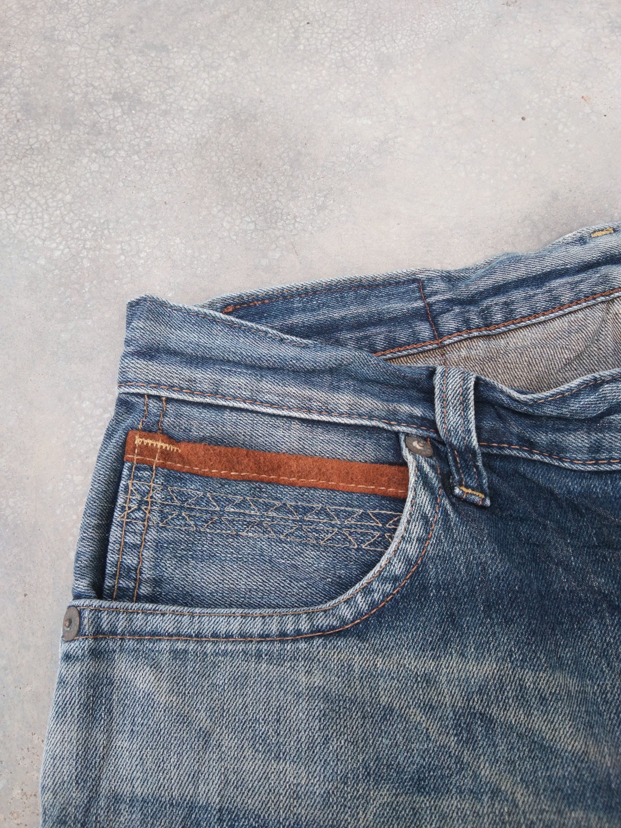 Japanese Brand Vintage Distressed Edwin Faded blue Straight Leg Jeans 32x30 Size US 32 / EU 48 - 6 Thumbnail