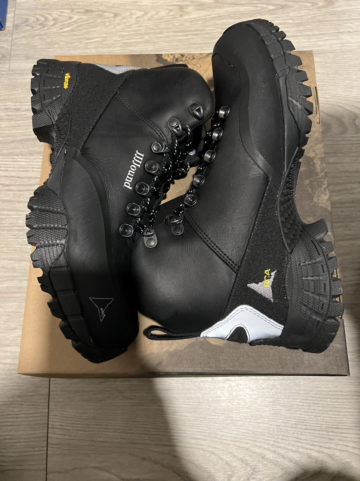 Jjjjound ROA the Andreas Jjjjound black reflective hiking boots