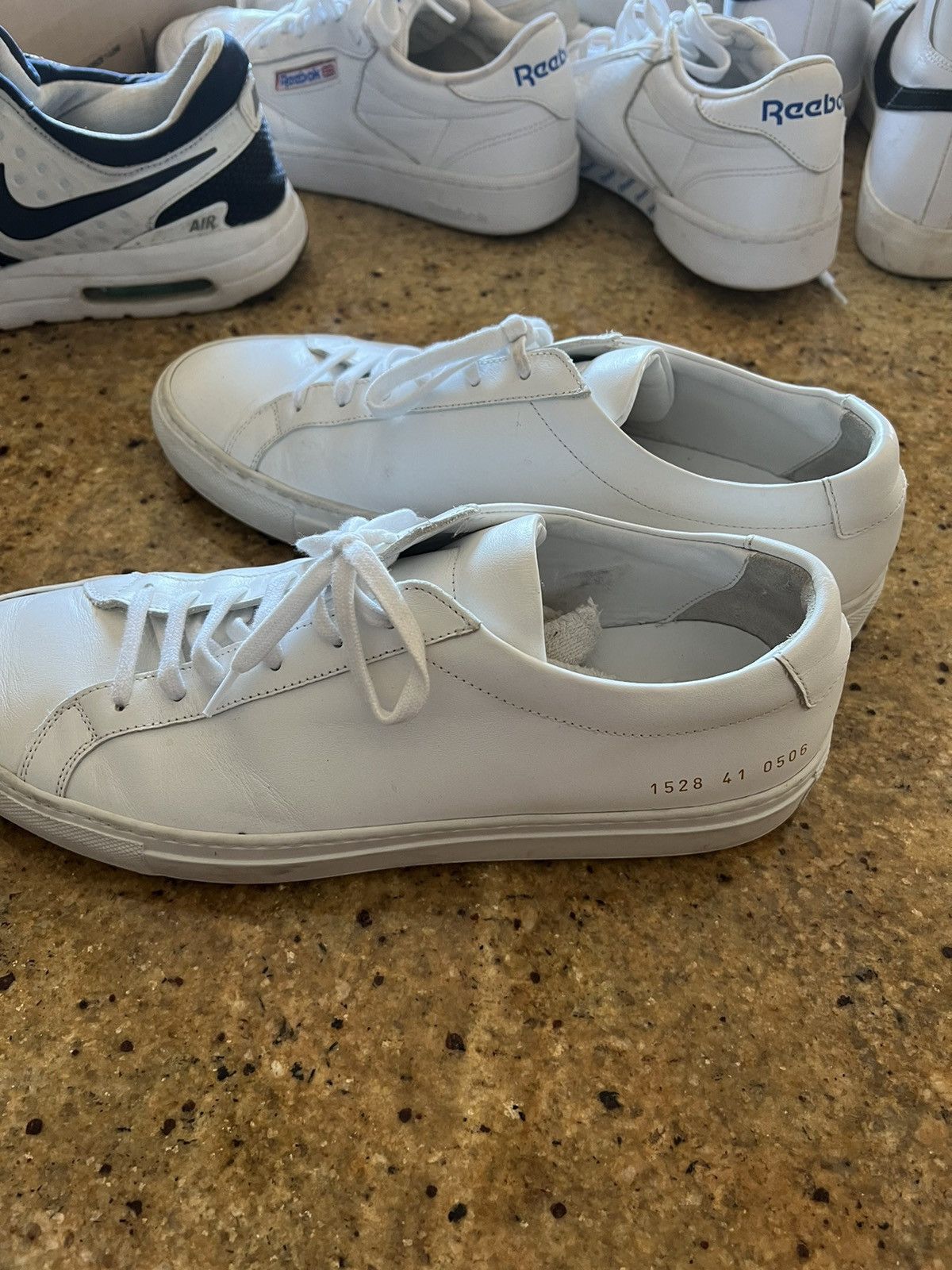 Common Projects Common Projects Achilles Low White Leather 9/10 Size US 9 / EU 42 - 3 Thumbnail
