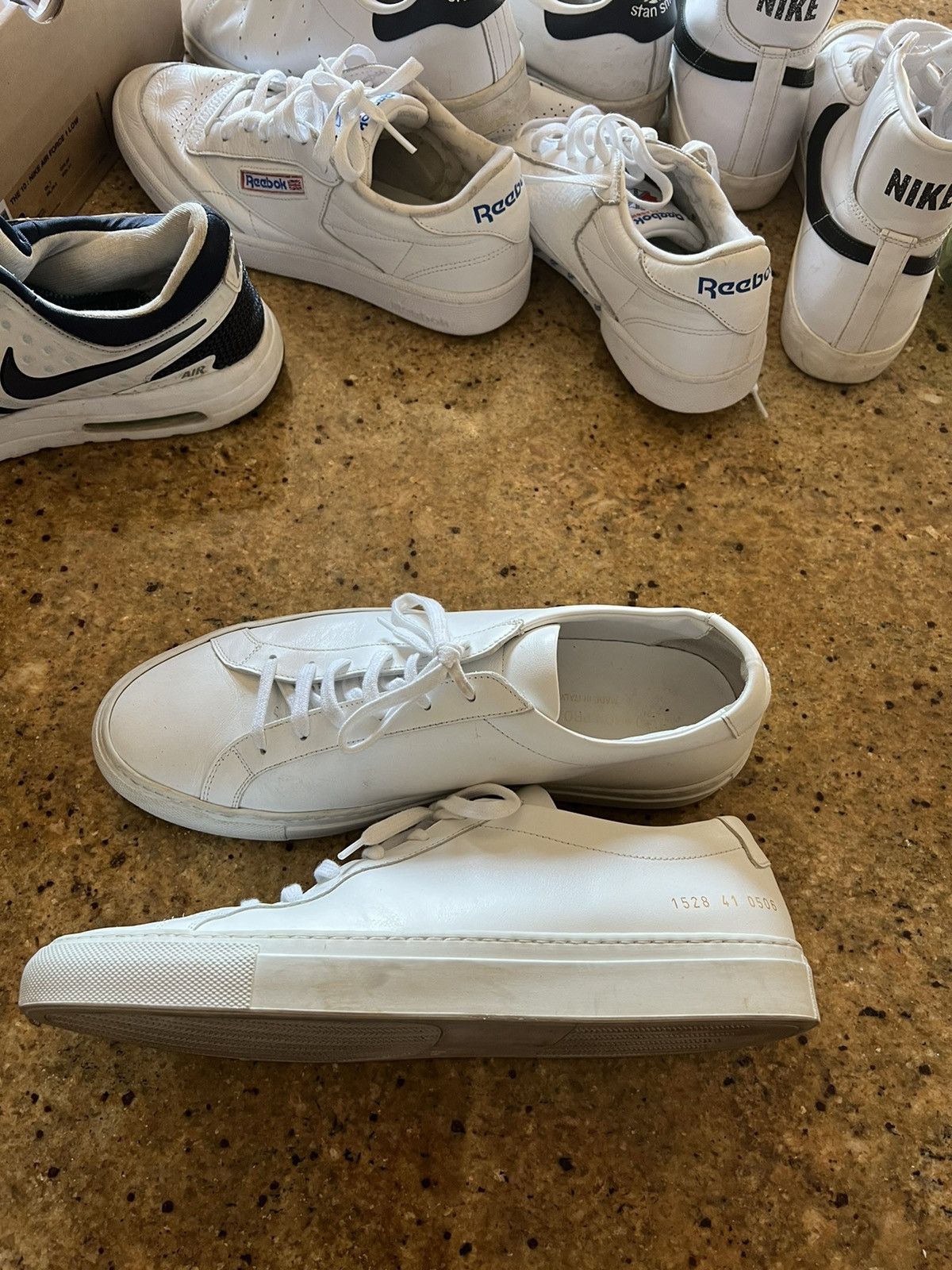 Common Projects Common Projects Achilles Low White Leather 9/10 Size US 9 / EU 42 - 2 Thumbnail