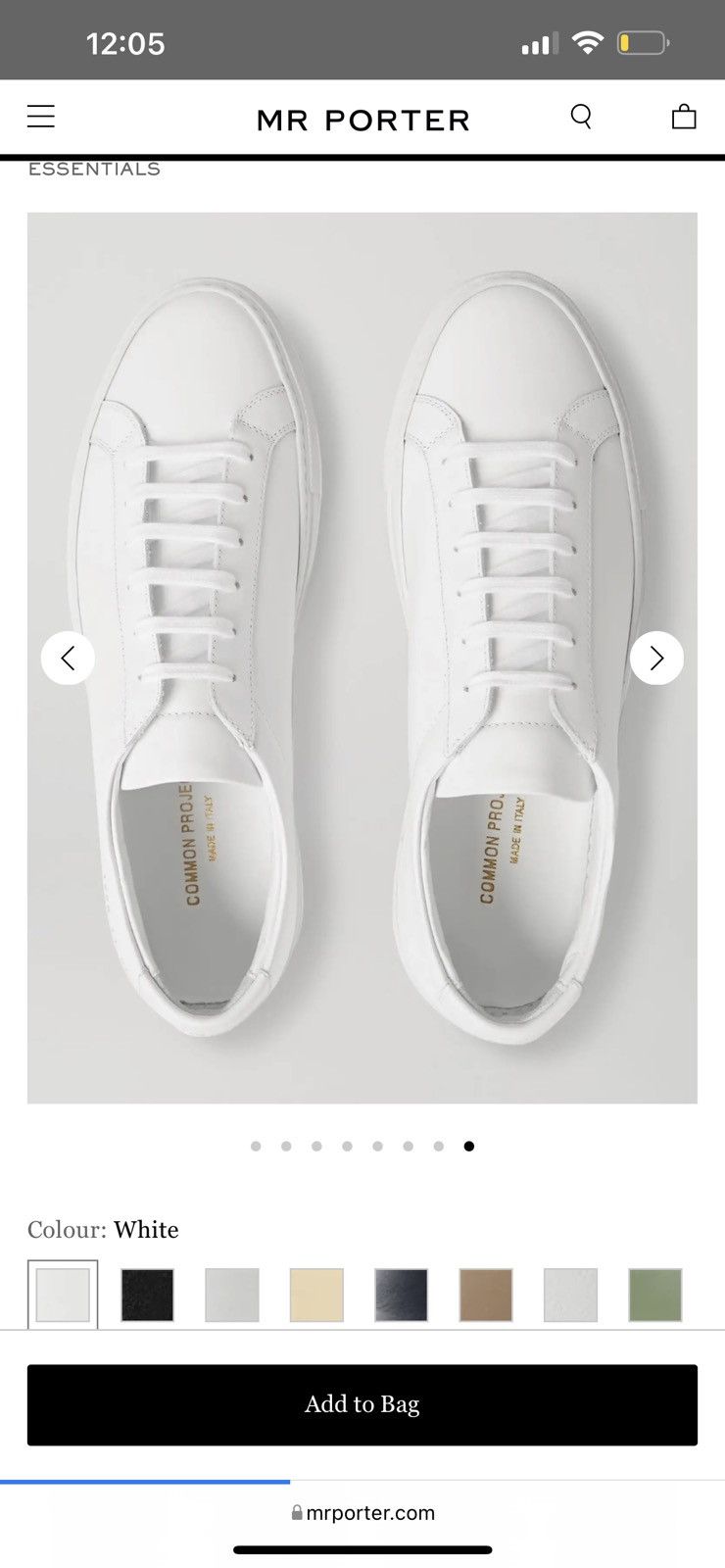 Common Projects Common Projects Achilles Low White Leather 9/10 Size US 9 / EU 42 - 7 Thumbnail