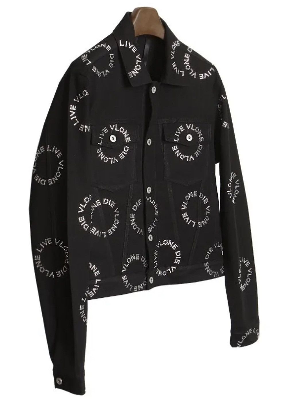 Vlone Vlone Rhinestone Denim jacket black Size US L / EU 52-54 / 3 - 4 Thumbnail