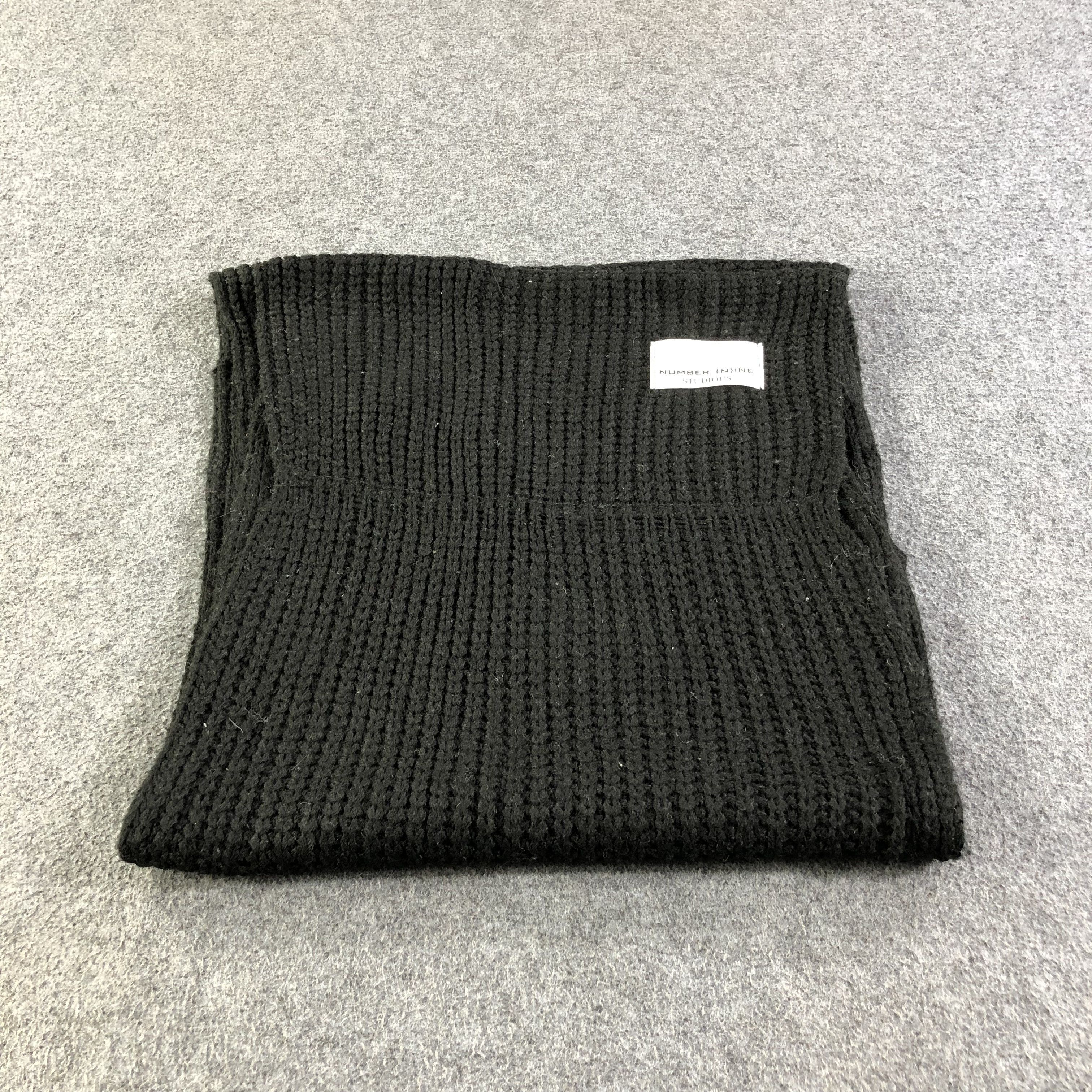 Japanese Brand Number (N)ine Studious Wool Snood Scarf Muffler V1242 Size ONE SIZE - 3 Thumbnail
