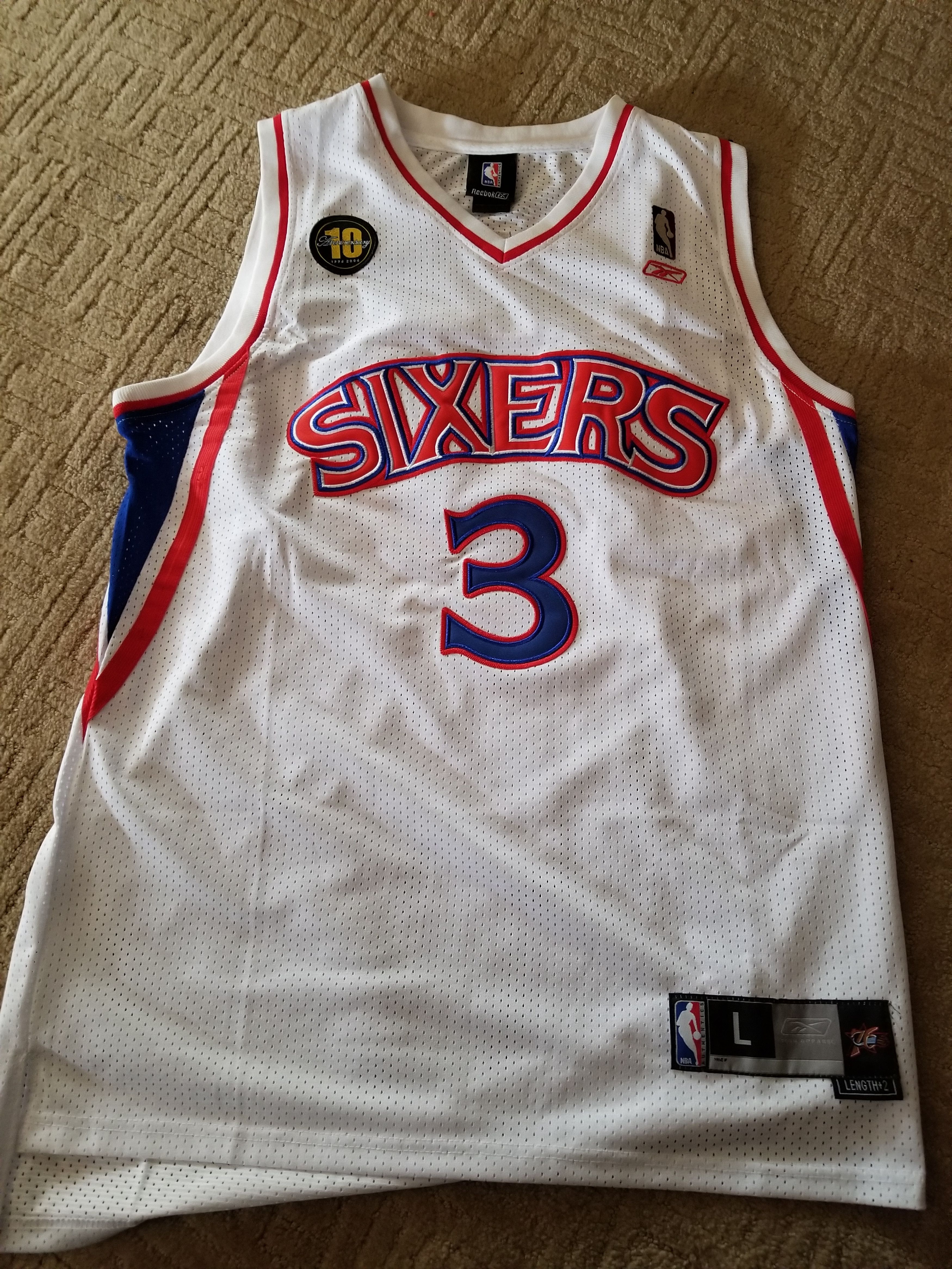 NBA Allen Iverson Sixers jersey by Reebok, Women's Fashion, Activewear on  Carousell