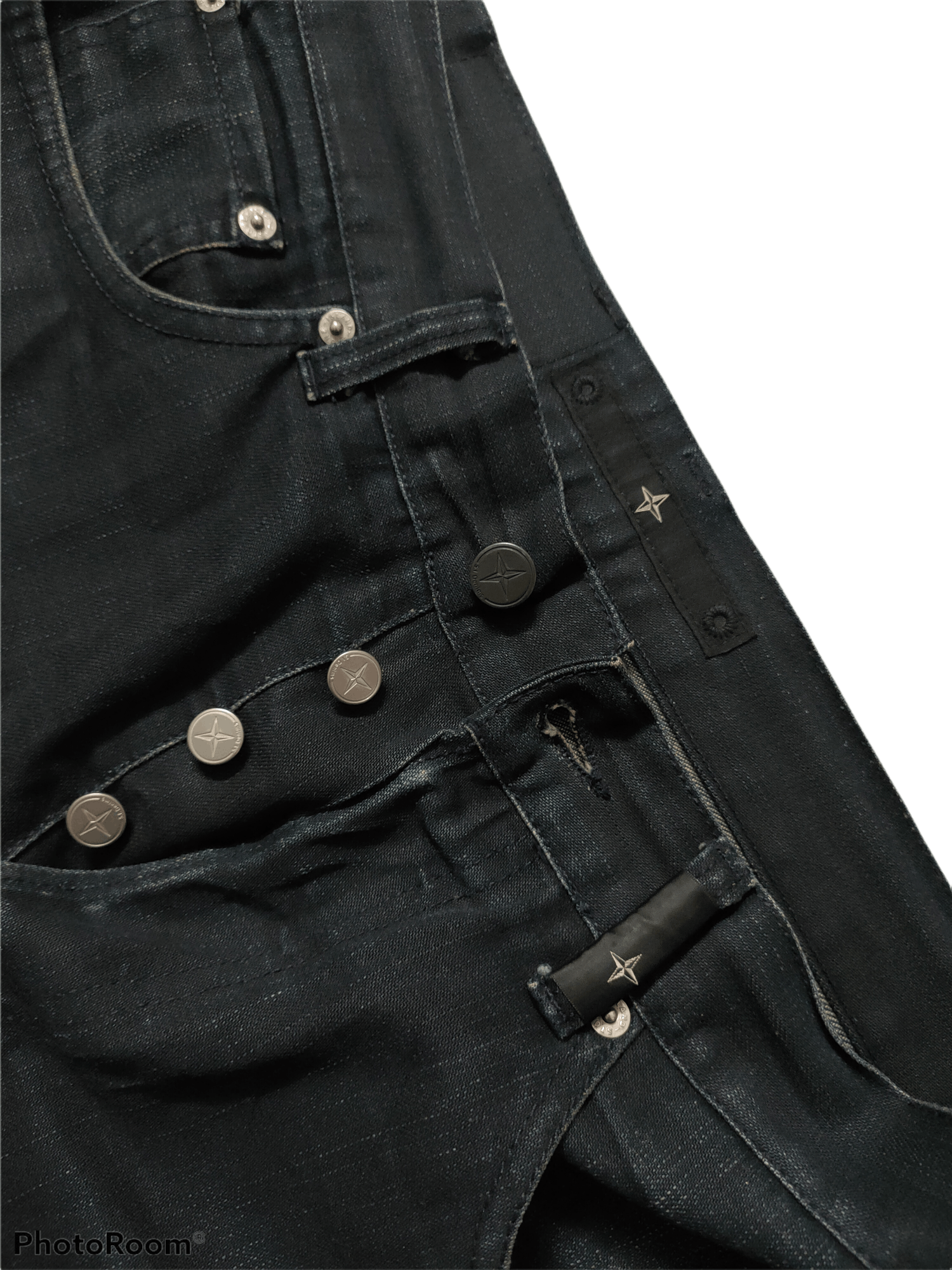 Stone Island Stone Island Super Black x Denime Distressed Size US 32 / EU 48 - 10 Thumbnail