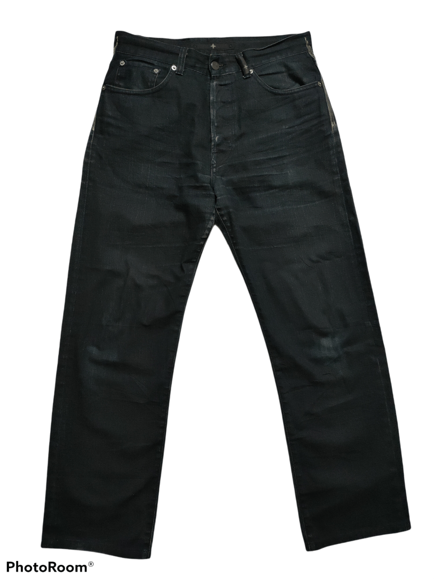 Stone Island Stone Island Super Black x Denime Distressed Size US 32 / EU 48 - 1 Thumbnail