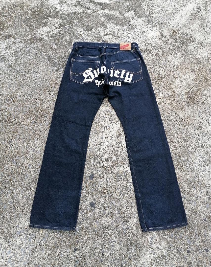 Other Subciety Spellout Denim Jeans Size US 34 / EU 50 - 1 Thumbnail