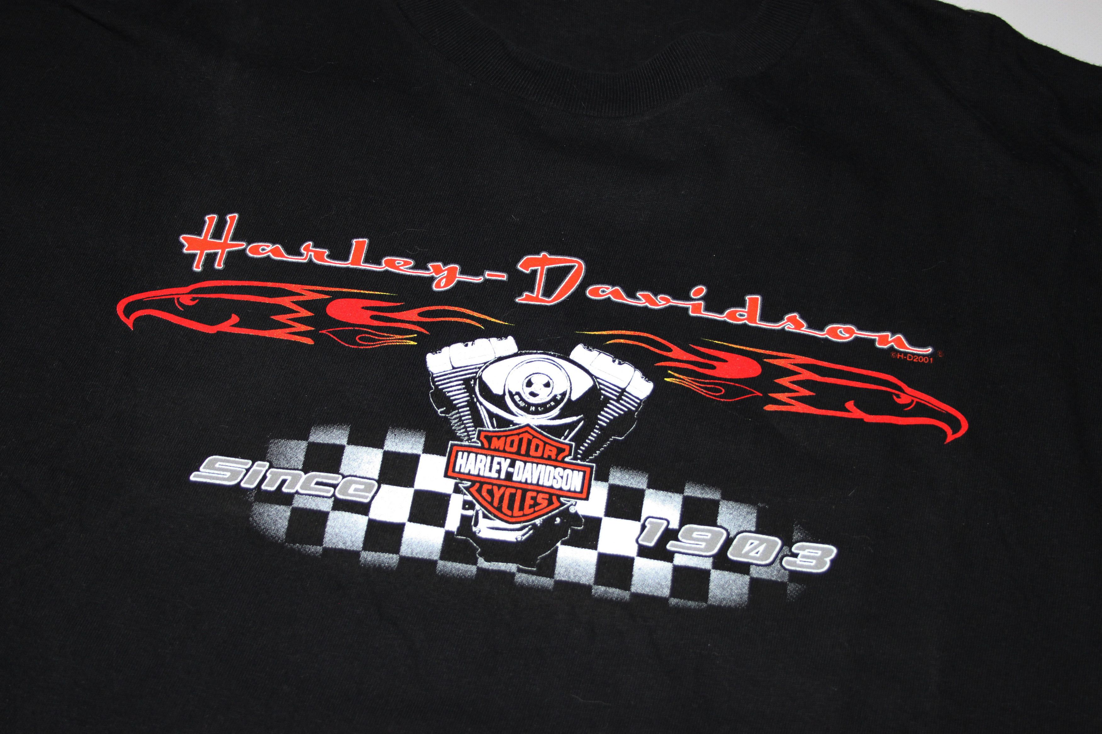 Harley Davidson × Vintage Vintage Harley Davidson t T-shirt 2001 XL Size US XL / EU 56 / 4 - 3 Thumbnail