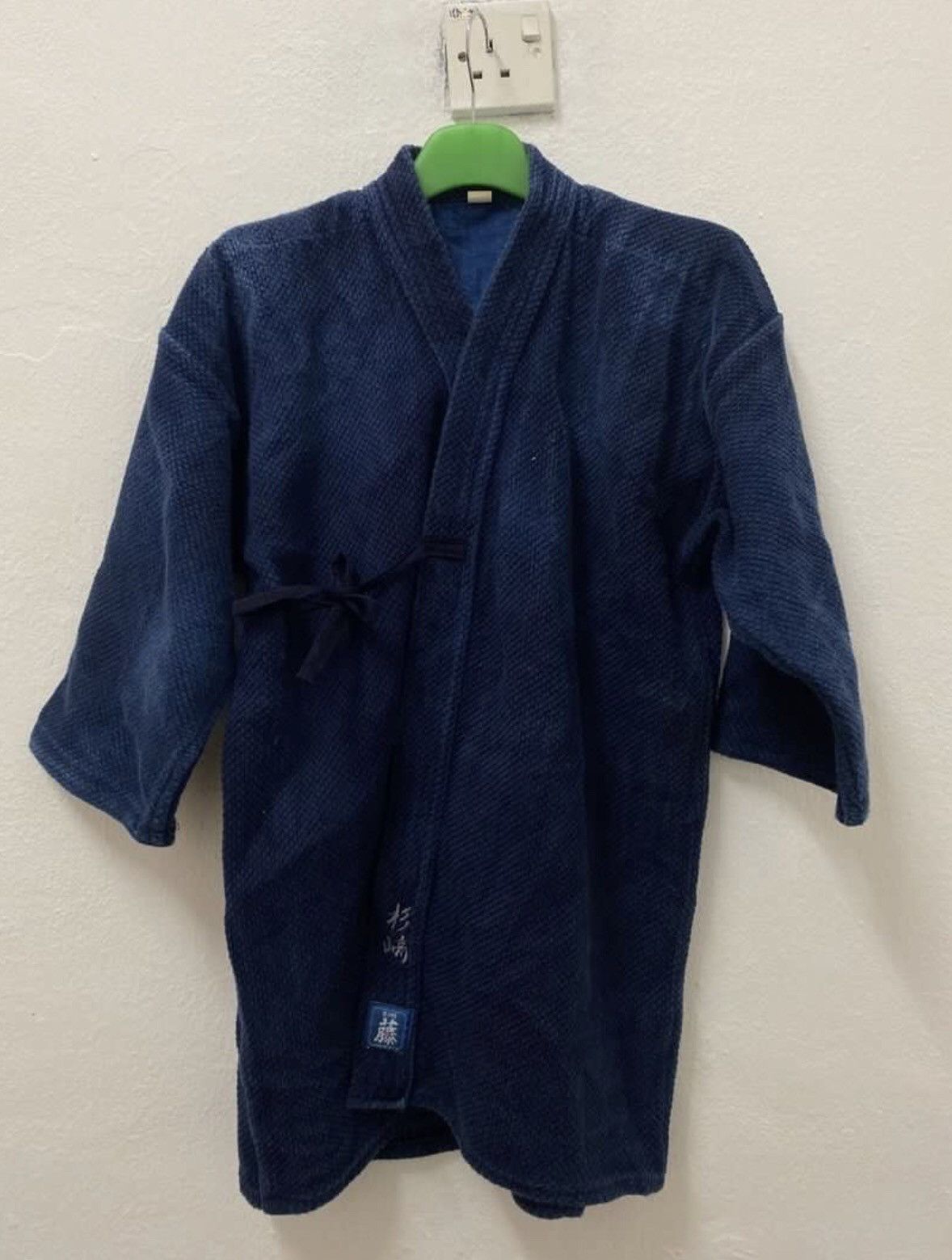 ANTIQUE INDIGO SWORDMEN KIMONO