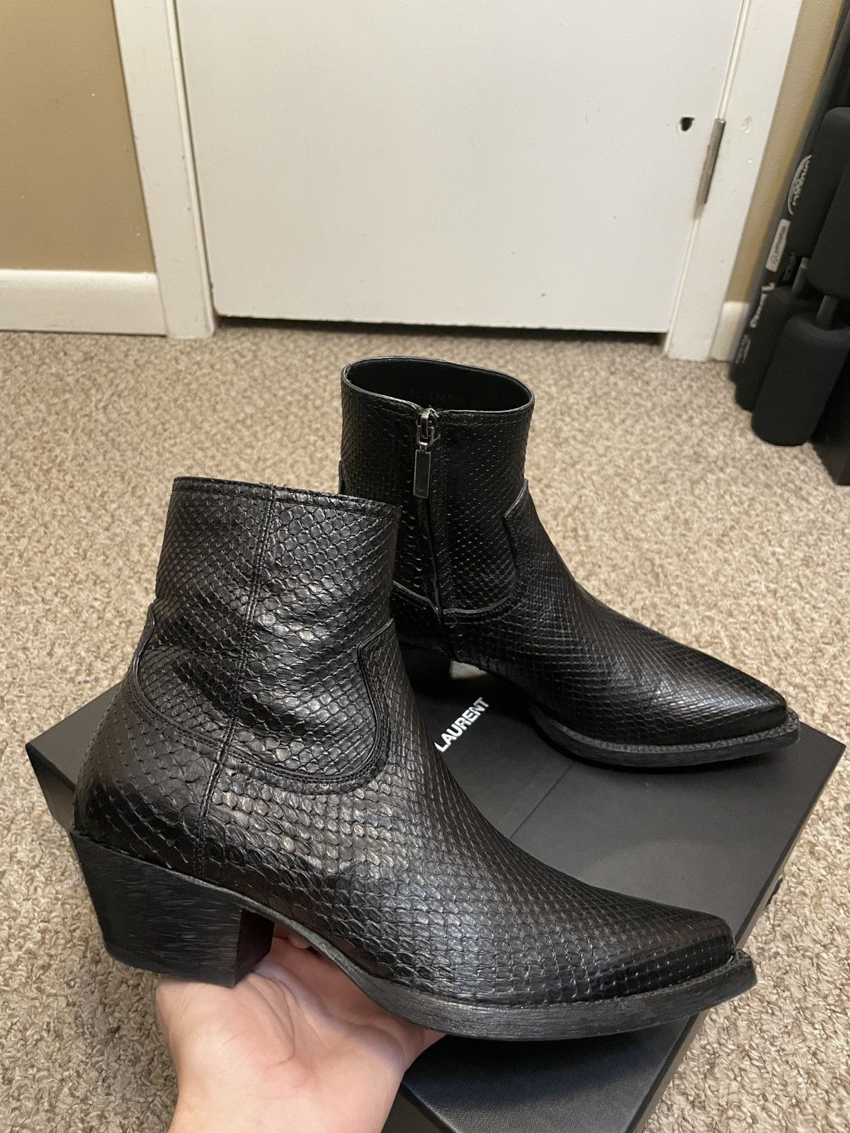 Yves Saint Laurent Python Boots | Grailed