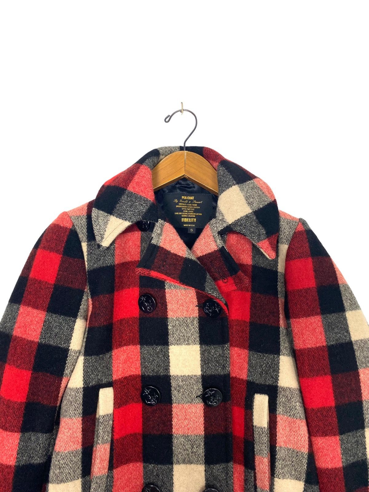 Fidelity Fidelity Wool Pea Coat by Gerald & Stewart Checked Usa Size S / US 4 / IT 40 - 3 Thumbnail