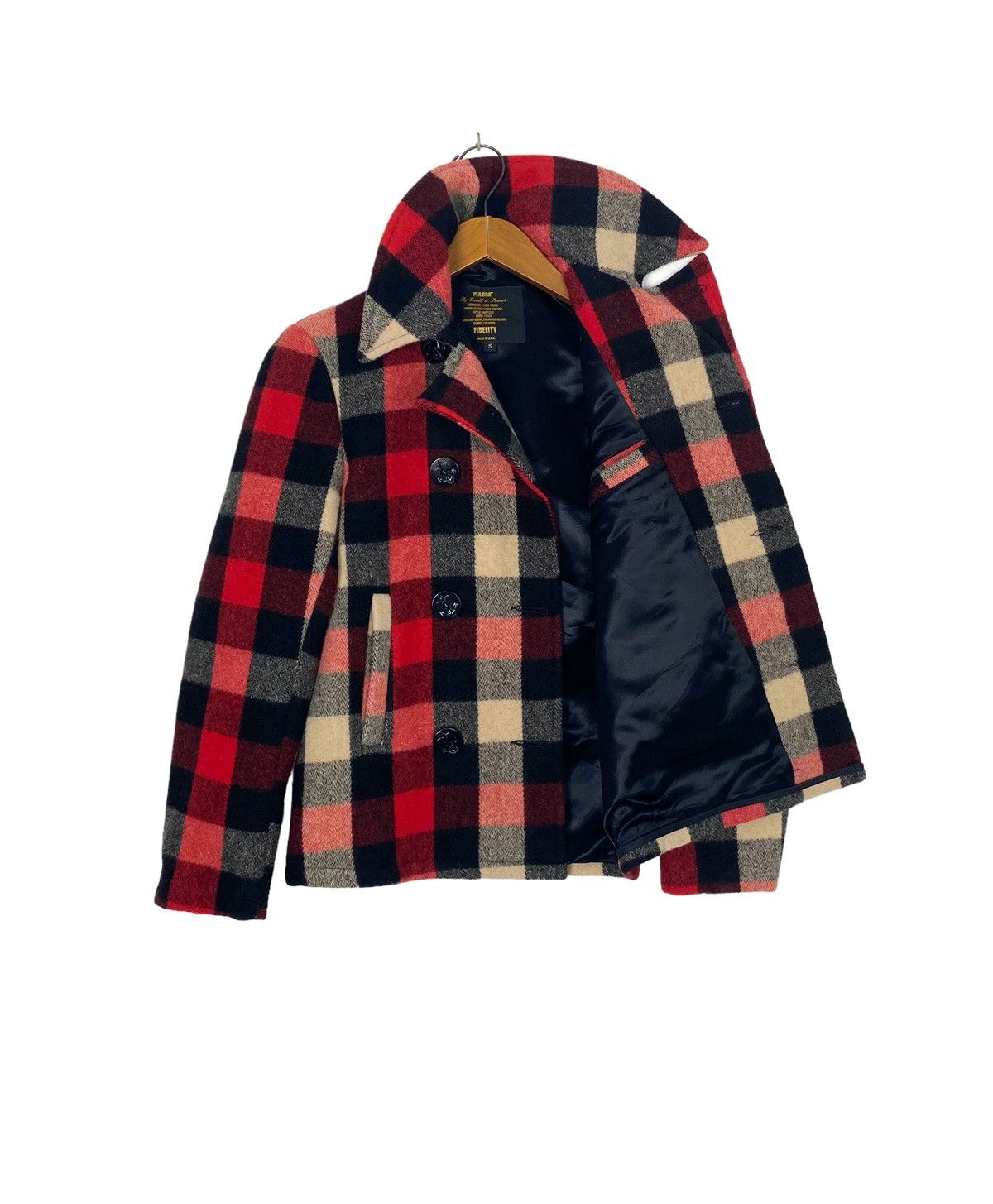 Fidelity Fidelity Wool Pea Coat by Gerald & Stewart Checked Usa Size S / US 4 / IT 40 - 2 Thumbnail