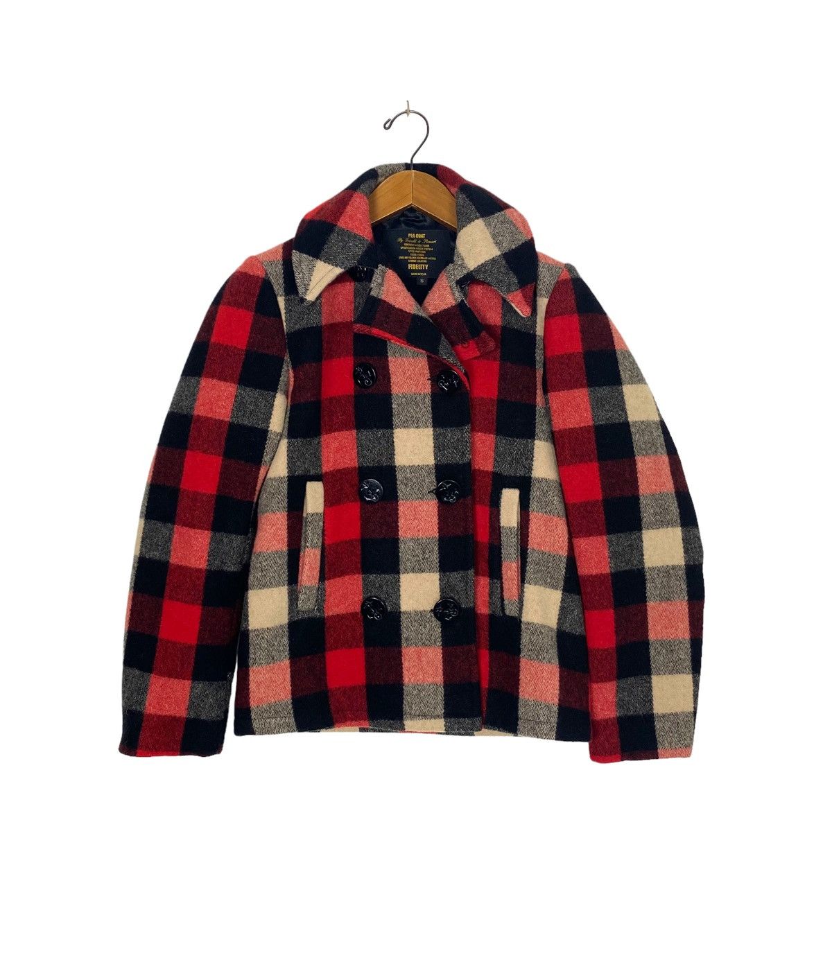 Fidelity Fidelity Wool Pea Coat by Gerald & Stewart Checked Usa Size S / US 4 / IT 40 - 1 Thumbnail