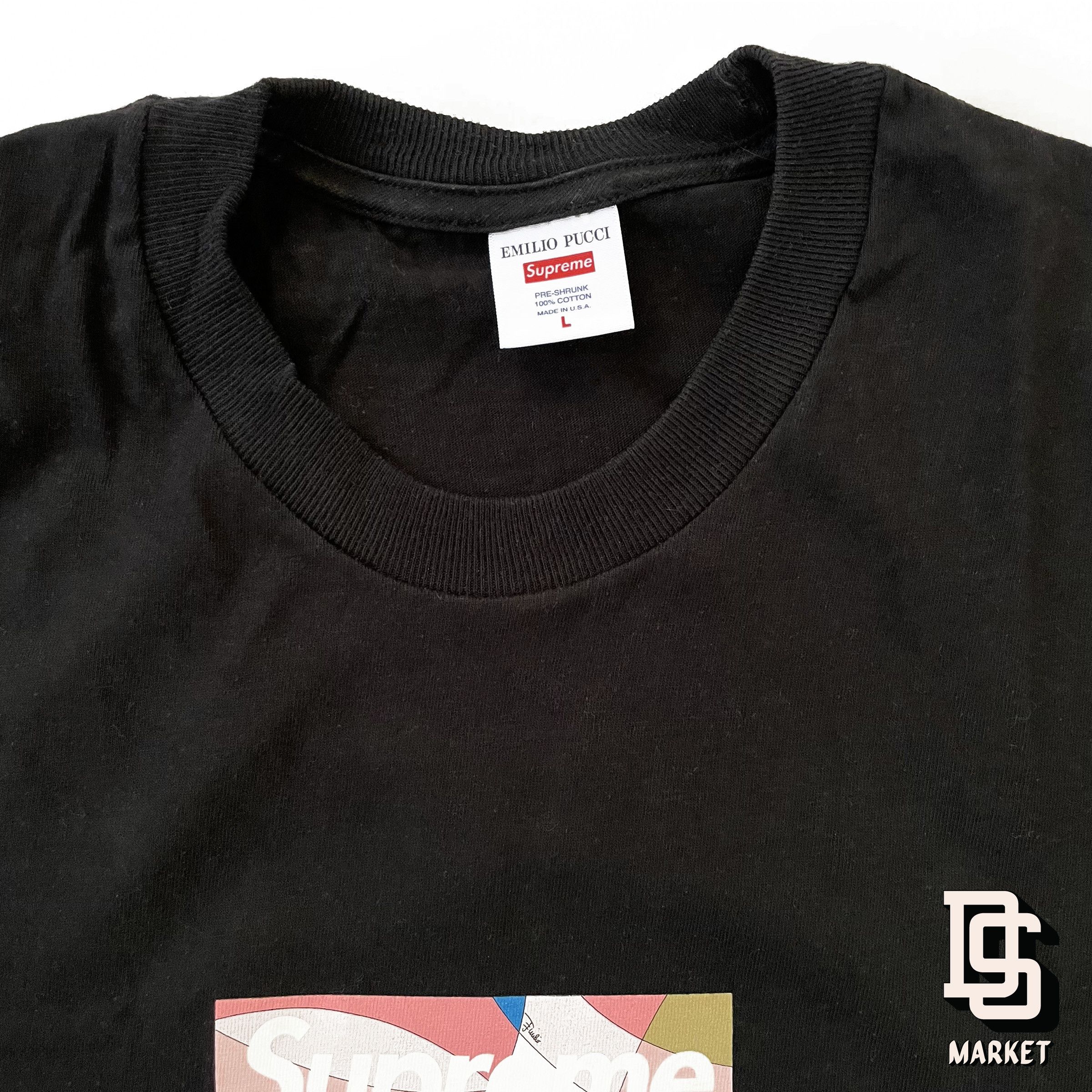 SUPREME EMILIO PUCCI BOX LOGO T-SHIRT SS21 BLACK DUSTY PINK