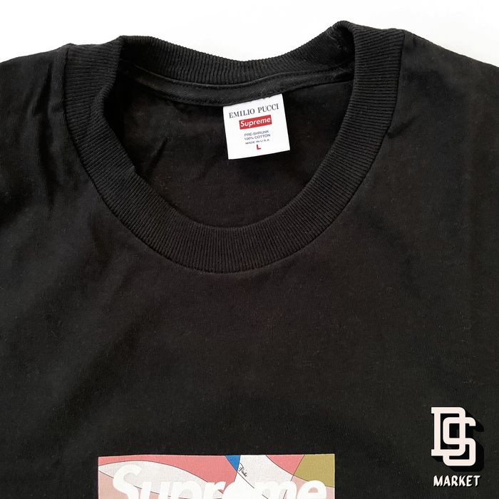 Supreme SUPREME EMILIO PUCCI BOX LOGO T-SHIRT SS21 BLACK DUSTY