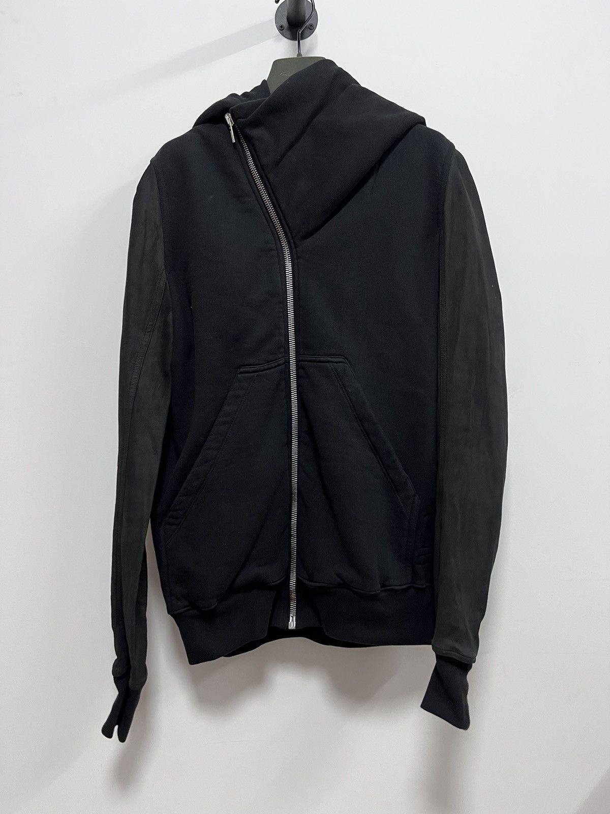 Rick Owens Drkshdw Rick owens drkshdw leather sleeves mountain hoodie sz s Size US S / EU 44-46 / 1 - 2 Thumbnail