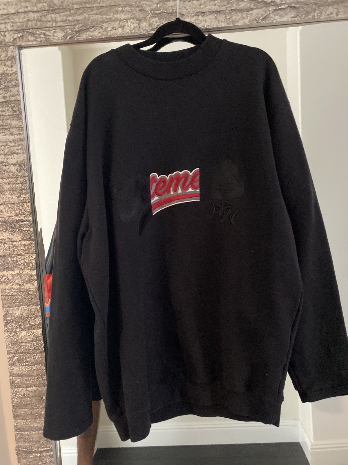 image of Vetements Bro Crewneck in Black, Men's (Size XL)