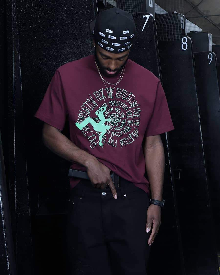 Fuck The Population FTP SLiPPiNG iNTO DARKNESS TEE WHiTE Size US L / EU 52-54 / 3 - 3 Thumbnail