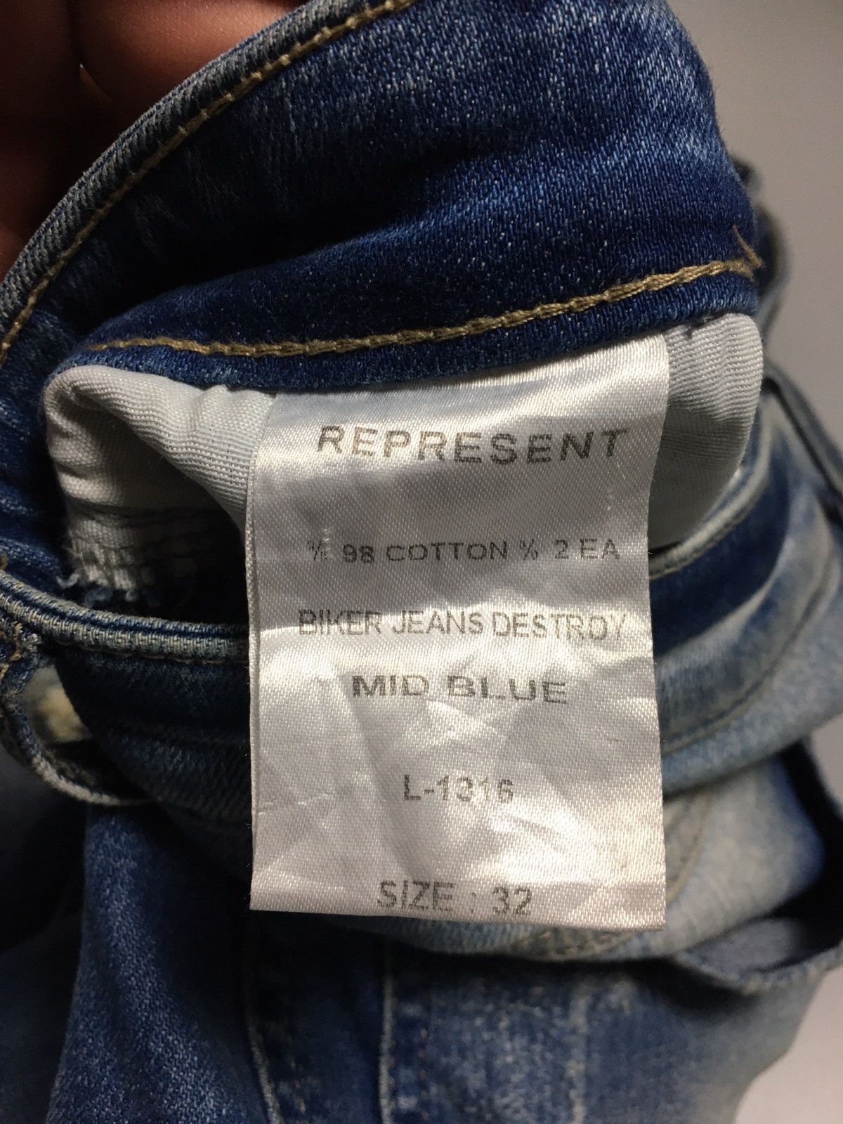 Represent Clo. Represent clo. Biker distressed ripped jeans Size US 32 / EU 48 - 8 Thumbnail
