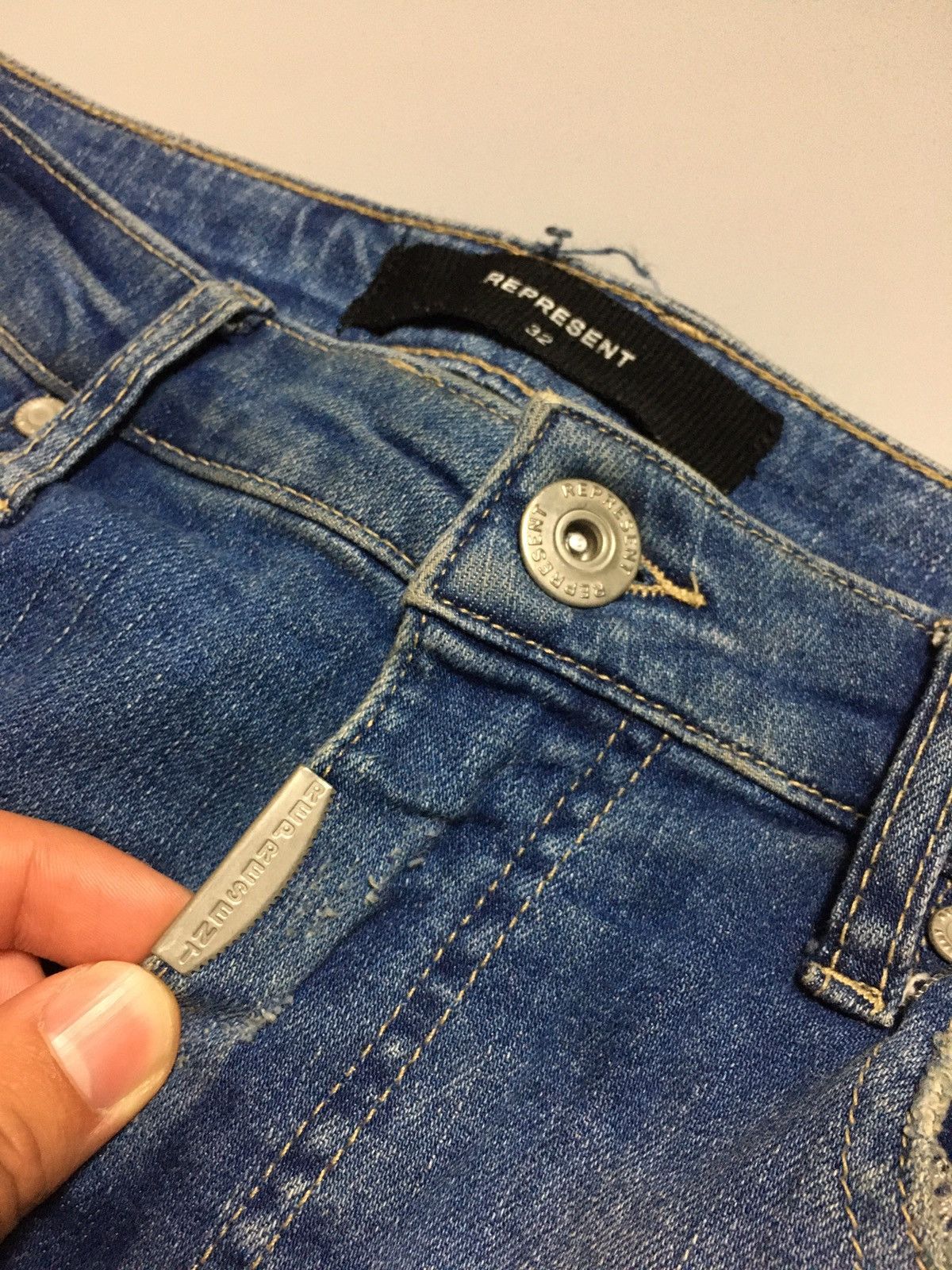 Represent Clo. Represent clo. Biker distressed ripped jeans Size US 32 / EU 48 - 4 Thumbnail