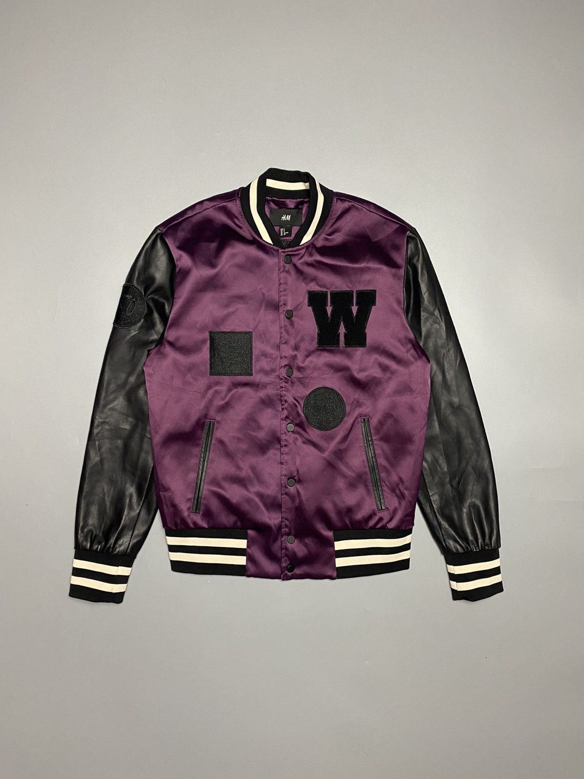 XO 🐍 Weekend H&M purple patches bomber jacket