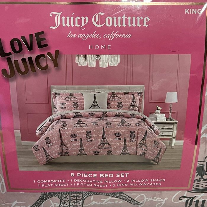 Juicy Couture Juicy Couture King 8 Piece Comforter Bedding Set Paris | Grailed