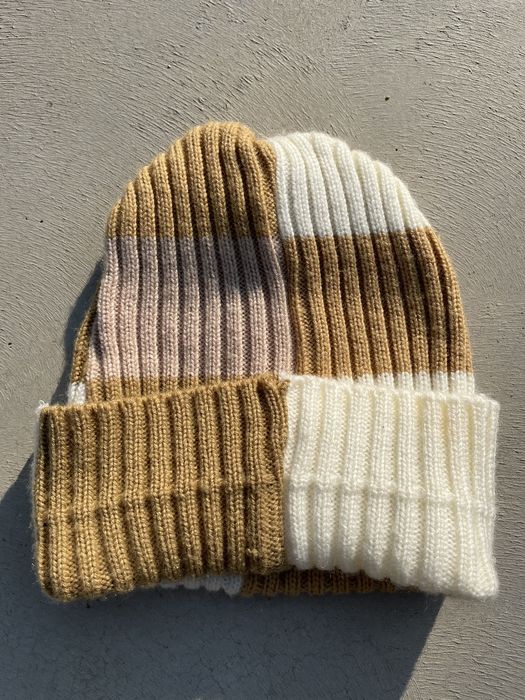 Streetwear Knitted patchwork beanie | Grailed