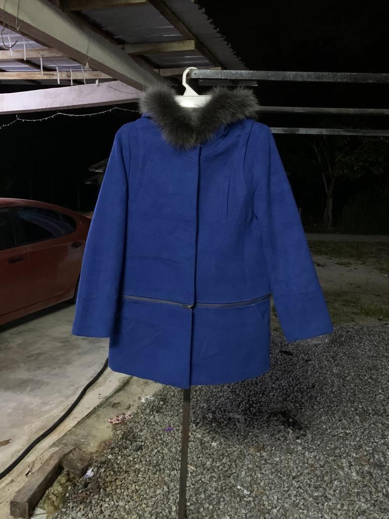 Designer × Japanese Brand Opaque.Clip coat women with original fur Size M / US 6-8 / IT 42-44 - 1 Thumbnail