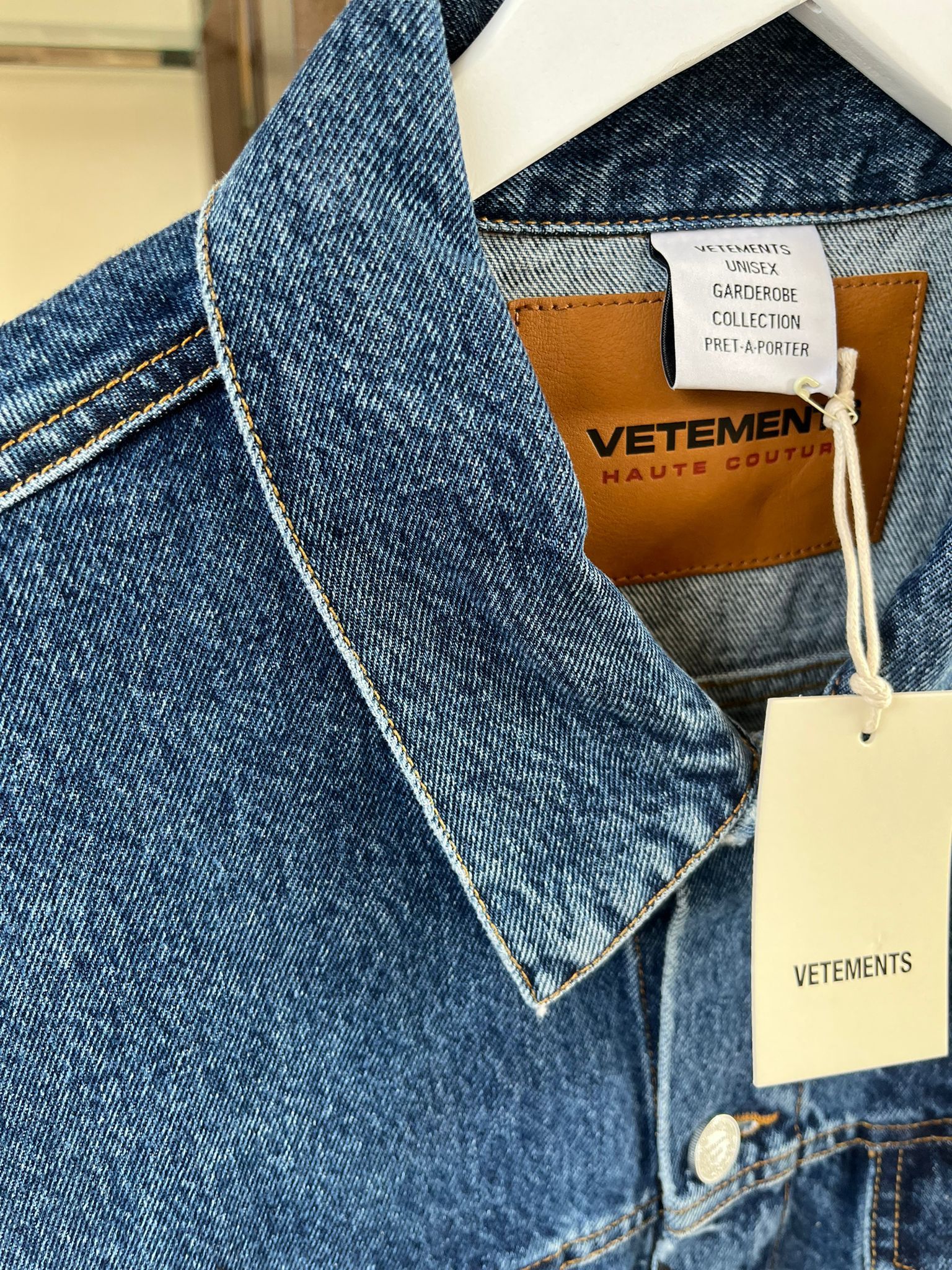 Vetements Denim Flame Jacket in Blue Black Size US M / EU 48-50 / 2 - 7 Thumbnail
