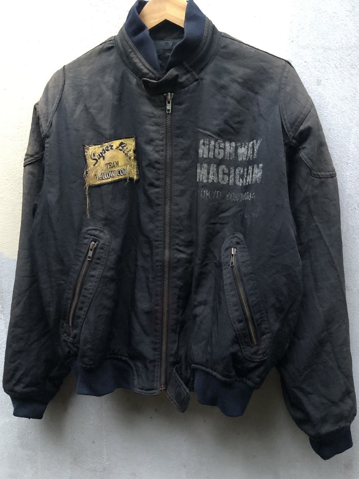 Vintage × YELLOW CORN 🟢Yellow Corn Faded Highway Magician Canvas Bomber Jackets Size US L / EU 52-54 / 3 - 2 Thumbnail