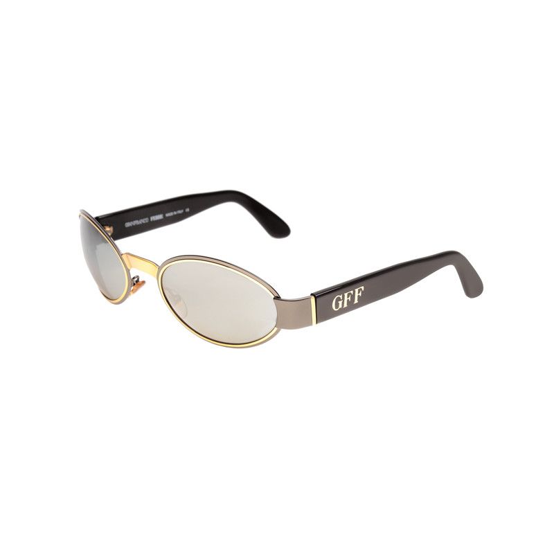 Gianfranco Ferre Gianfranco Ferre 90's Black & Gold Oval Sunglasses Size ONE SIZE - 2 Thumbnail