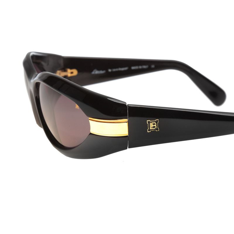 Laura Biagiotti Laura Biagiotti 90's Black & Gold Oval Sunglasses Size ONE SIZE - 3 Thumbnail