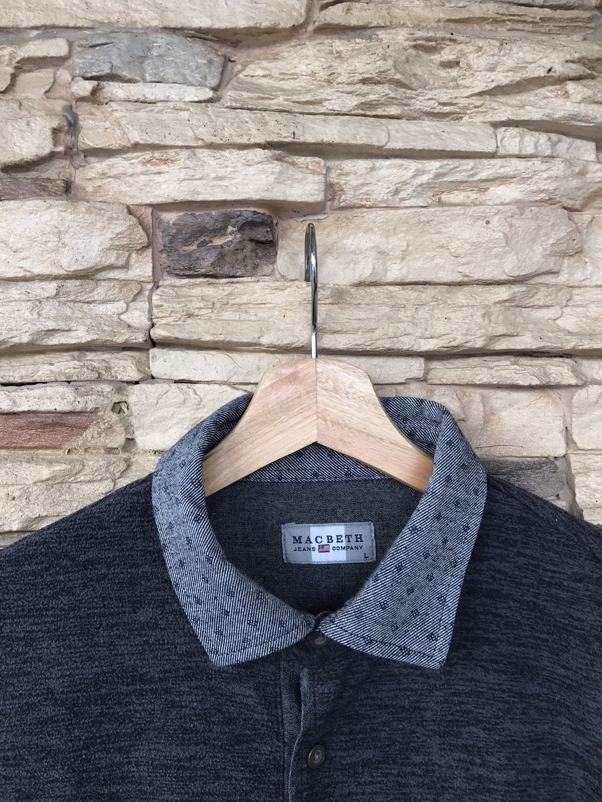 Vintage Macbeth Longsleeve Collar Tee Thrasher skategang Size US L / EU 52-54 / 3 - 3 Thumbnail