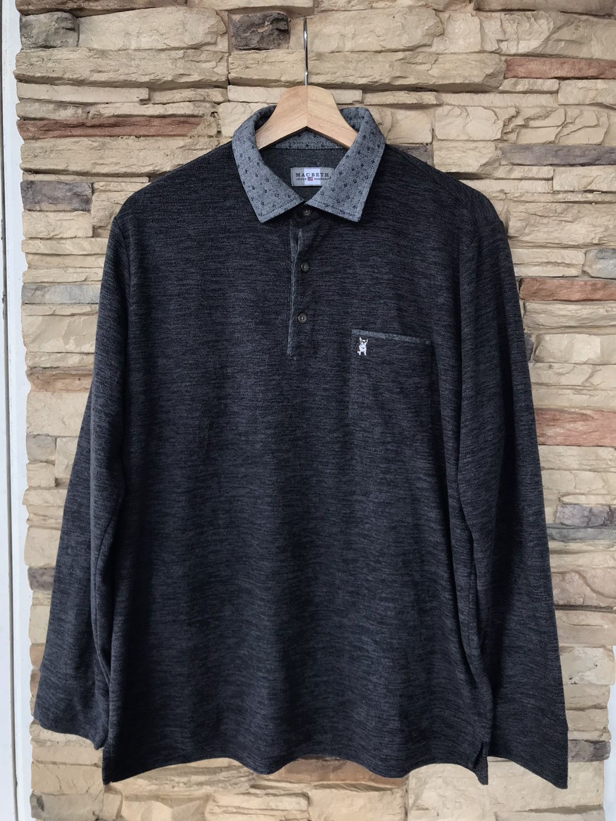 Vintage Macbeth Longsleeve Collar Tee Thrasher skategang Size US L / EU 52-54 / 3 - 1 Thumbnail
