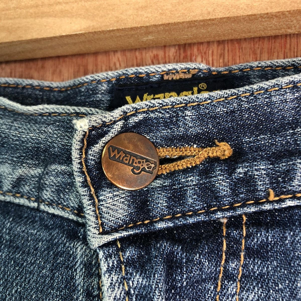 Vintage DLL Wrangler Vintage Blue distressed Denim Pants #c203 Size US 32 / EU 48 - 4 Thumbnail