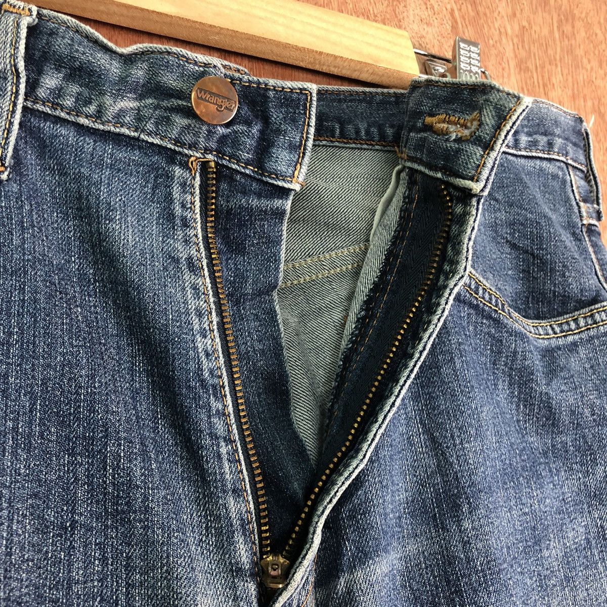 Vintage DLL Wrangler Vintage Blue distressed Denim Pants #c203 Size US 32 / EU 48 - 5 Thumbnail