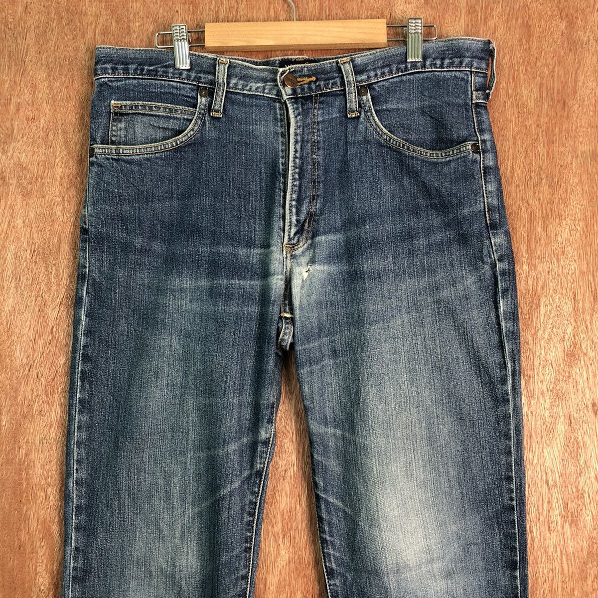 Vintage DLL Wrangler Vintage Blue distressed Denim Pants #c203 Size US 32 / EU 48 - 2 Thumbnail