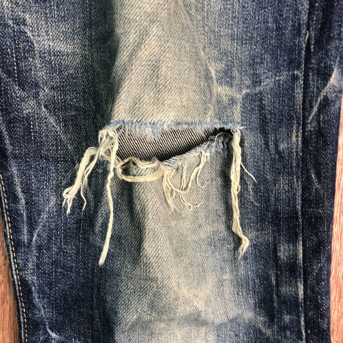 Tornado Mart DL Tornado Mart Japan lightning stripe Denim Pants #c145 Size US 34 / EU 50 - 5 Thumbnail