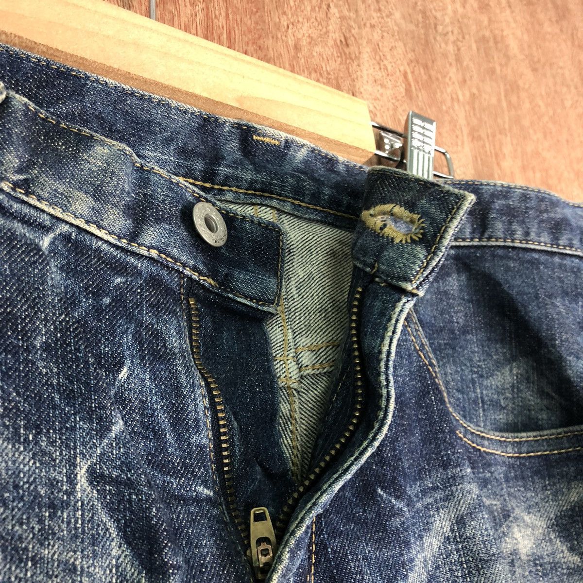 Tornado Mart DL Tornado Mart Japan lightning stripe Denim Pants #c145 Size US 34 / EU 50 - 7 Thumbnail
