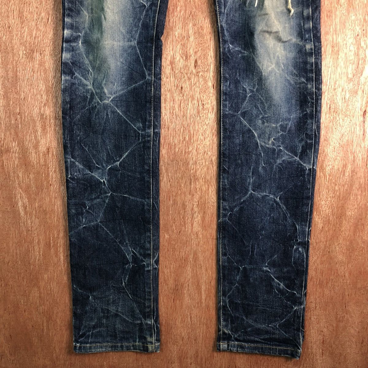 Tornado Mart DL Tornado Mart Japan lightning stripe Denim Pants #c145 Size US 34 / EU 50 - 3 Thumbnail