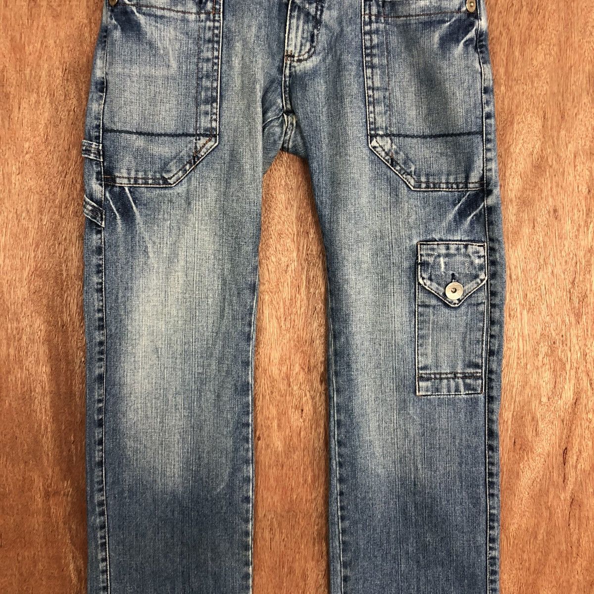 Japanese Brand DLL R.1.1.9 Blue Denim multipocket Jeans Pants #c625 Size 30" / US 8 / IT 44 - 4 Thumbnail