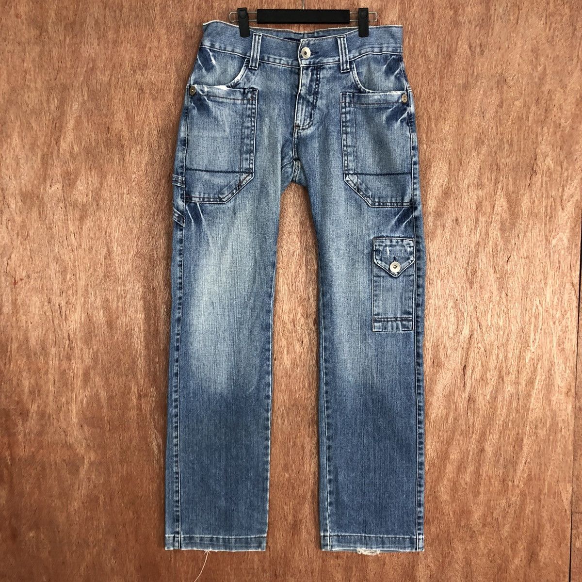Japanese Brand DLL R.1.1.9 Blue Denim multipocket Jeans Pants #c625 Size 30" / US 8 / IT 44 - 1 Thumbnail