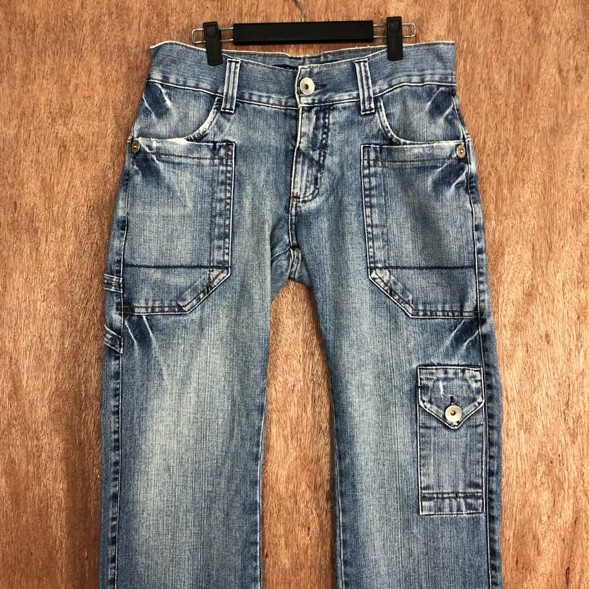 Japanese Brand DLL R.1.1.9 Blue Denim multipocket Jeans Pants #c625 Size 30" / US 8 / IT 44 - 2 Thumbnail