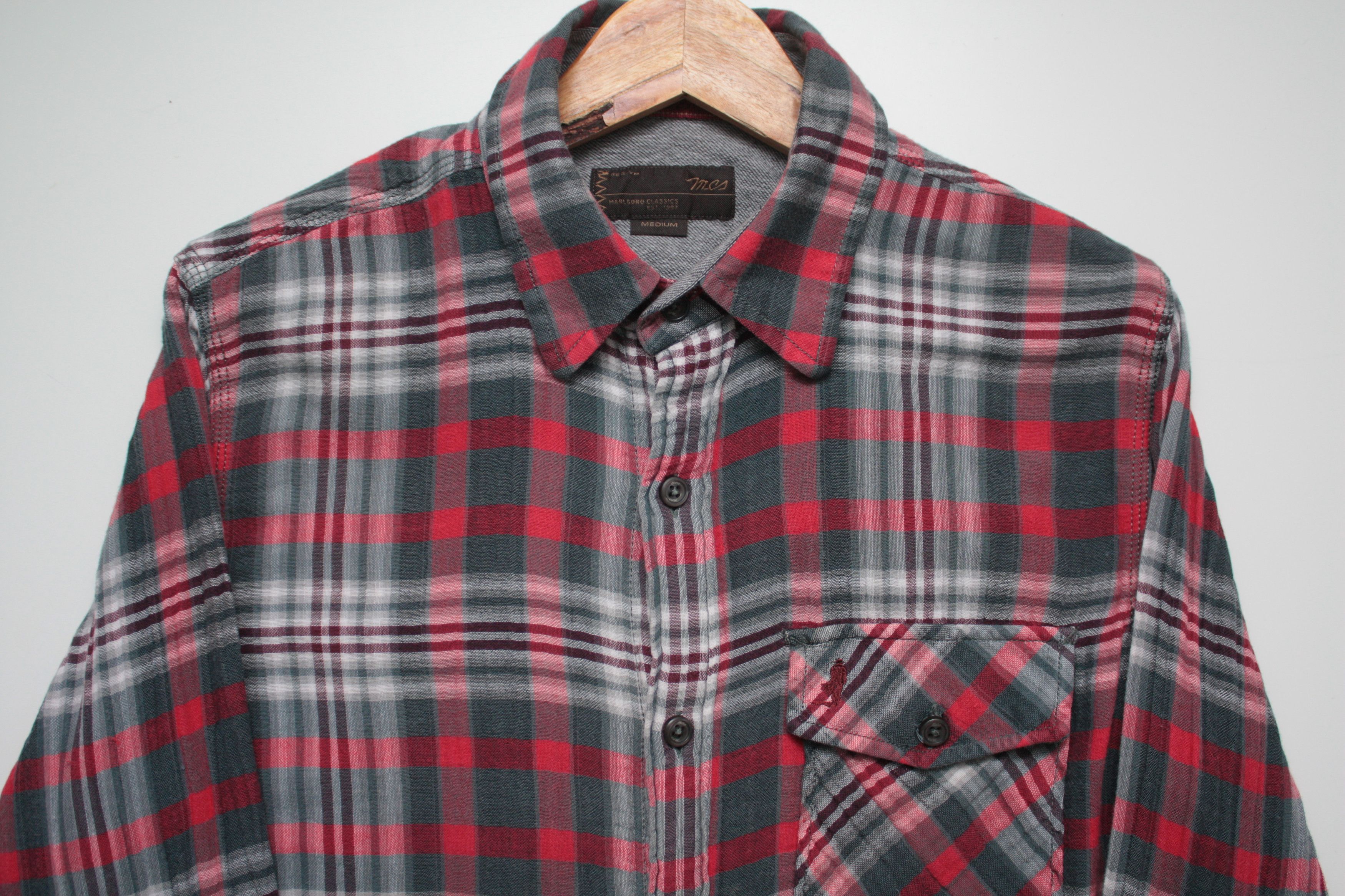 Marlboro Classics Marlboro Classics L/S Checkered Shirt Medium Men's Size US M / EU 48-50 / 2 - 1 Thumbnail