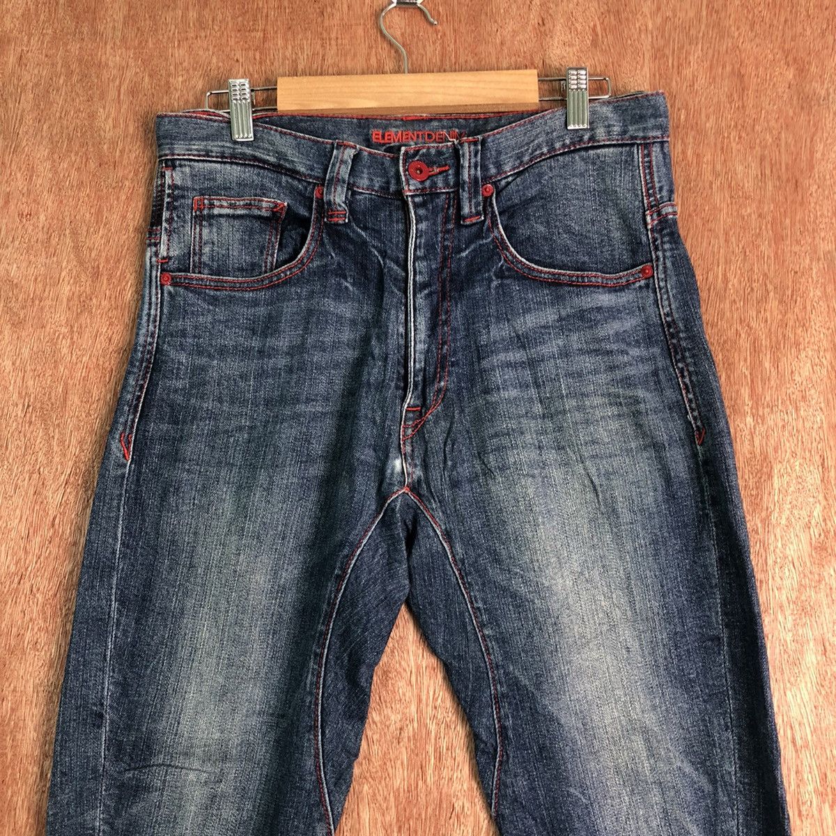 Element DLL Element Blue distressed Denim skate Jeans Pants #c122 Size US 30 / EU 46 - 2 Thumbnail